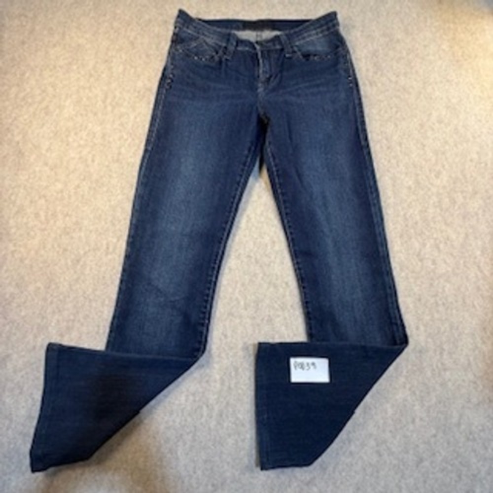 Rock & Republic Studded Bootcut Jeans Dark Wash Blue Denim Flap Pocket Mens 32